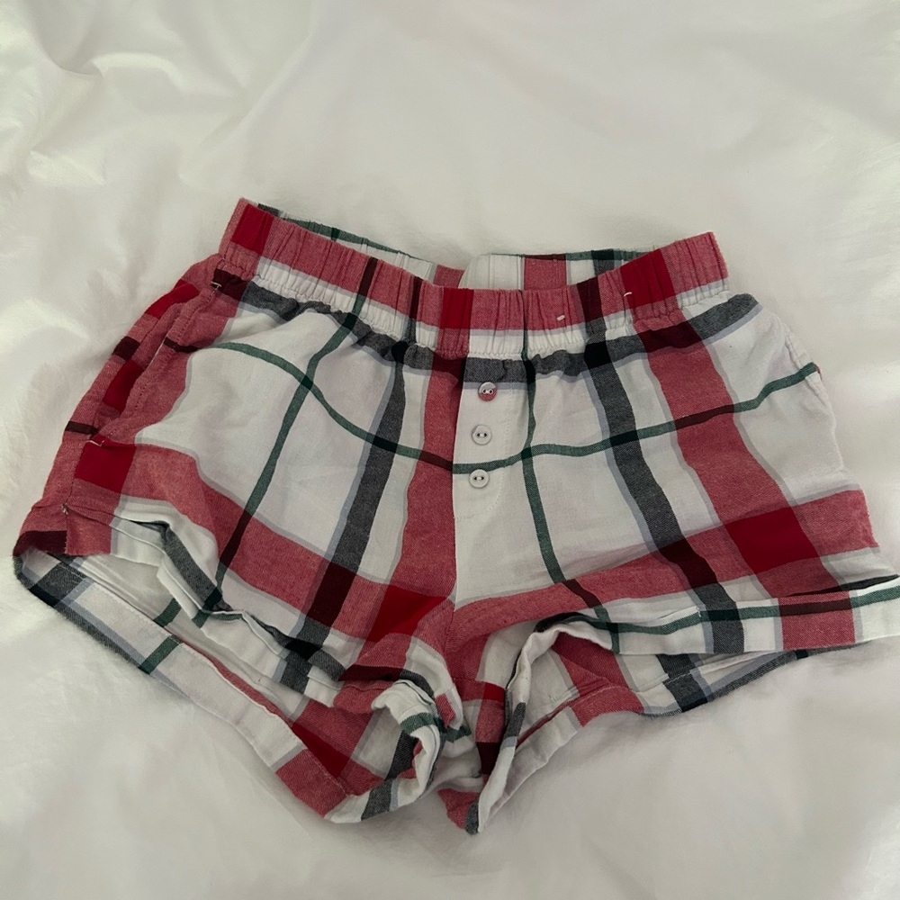 Stars Above High Waist Red and White Shorts